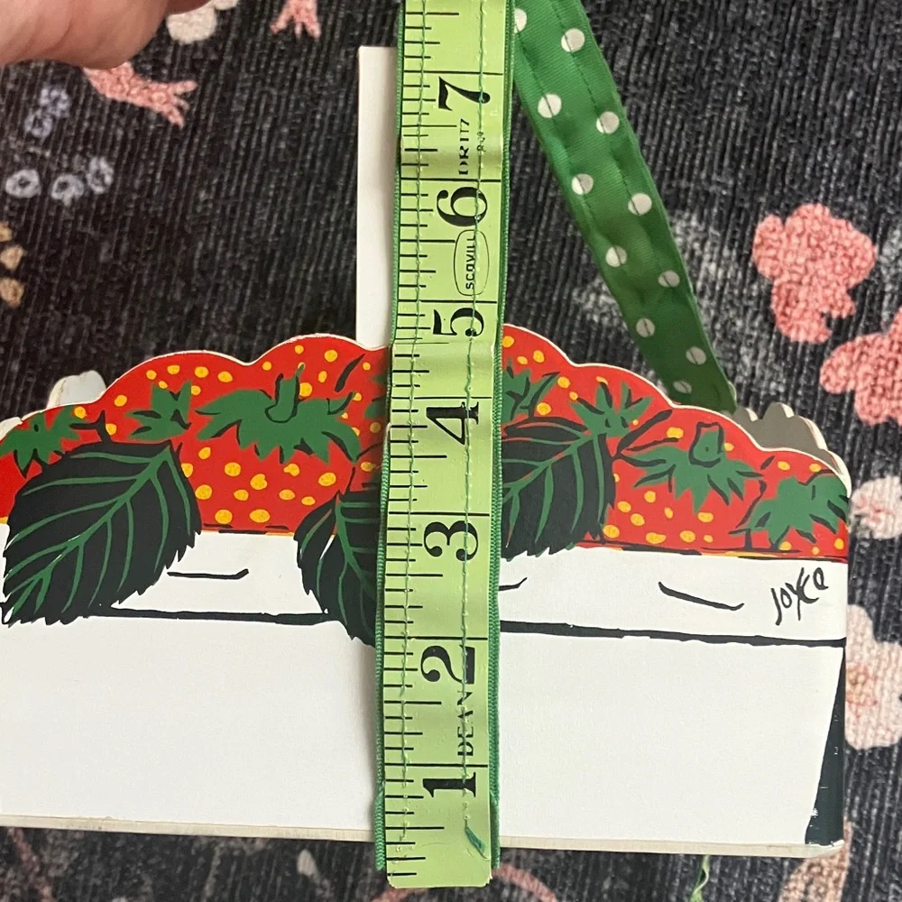 Joyce Miller Original 8” square strawberry  basket vintage 70s RARE